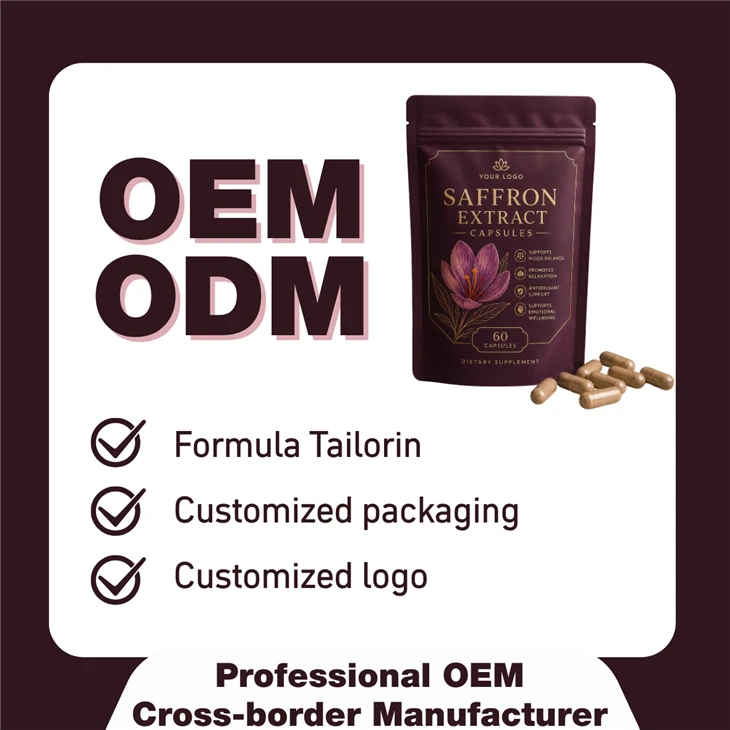 Custom Label Saffron Extract Capsules suppliers