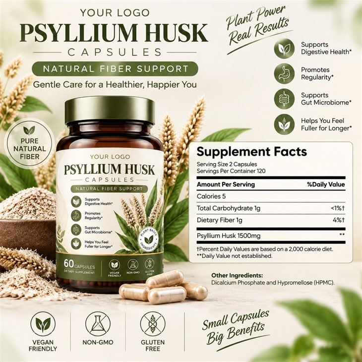 Label Psyllium Husk Capsules best