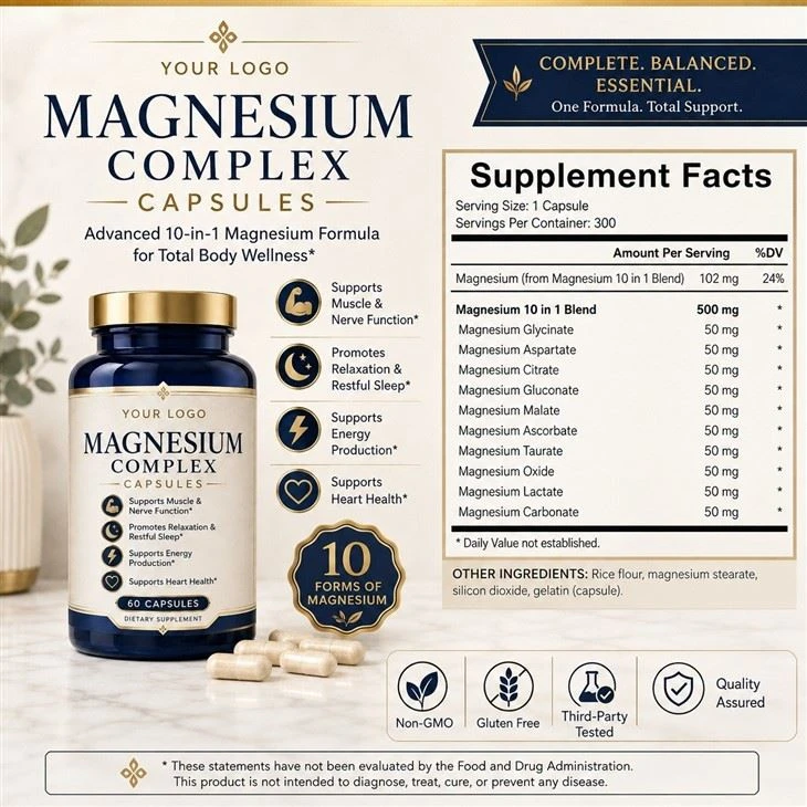 OEM ODM Multi‑Source Magnesium Complex Capsules best