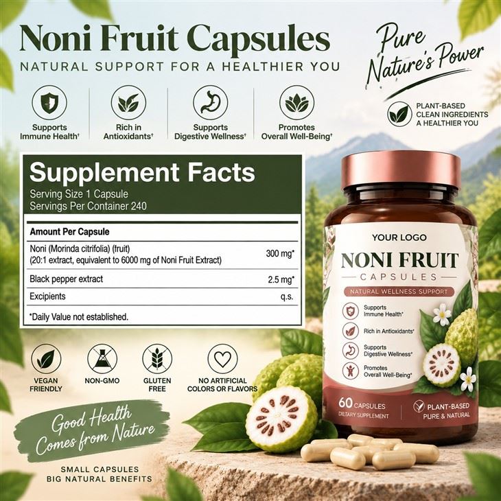 Private Noni Fruit Capsules 20:1 Extract best